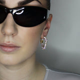 LIQUIFY CRYSTAL HOOPS GOLD