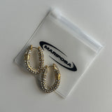 LIQUIFY CRYSTAL HOOPS GOLD