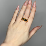 Stackable ring set featuring 2 dome ring designs  1 bubble dome ring design and 1 small ridged dome ring design. 14k gold plate over recycled zinc.