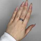Stackable ring set featuring 2 dome ring designs 1 bubble dome ring design and 1 small ridged dome ring design. Sterling silver plate over recycled zinc.