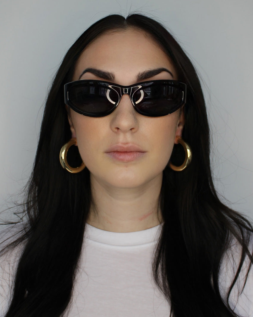 Thick tube hoop earrings. Lightweight hollow design.  50mm diameter. 14k gold plate over recycled brass.
