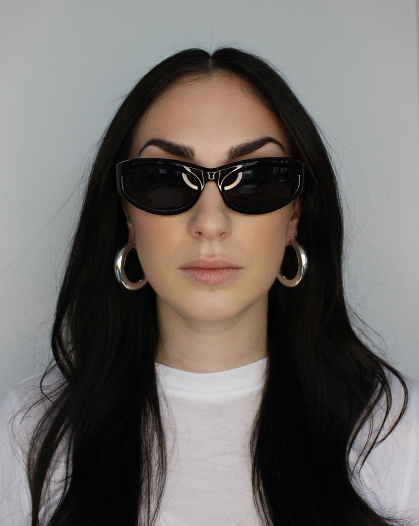 Thick tube hoop earrings. Lightweight hollow design. 50mm diameter. Sterling silver plate over recycled brass.